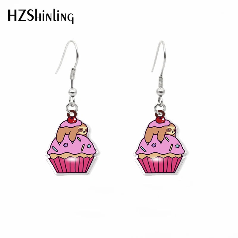 Sloth Acrylic Hook Earrings