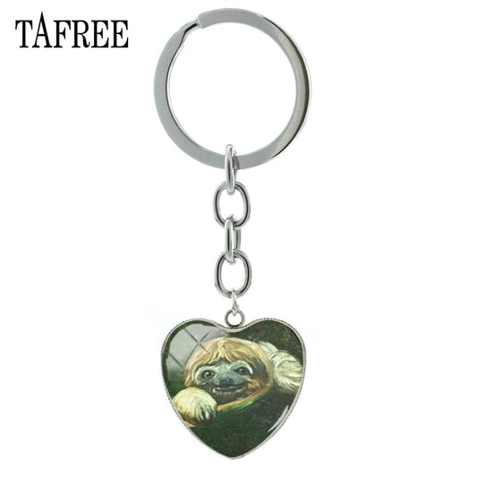 Heart Shape Sloth Keyring