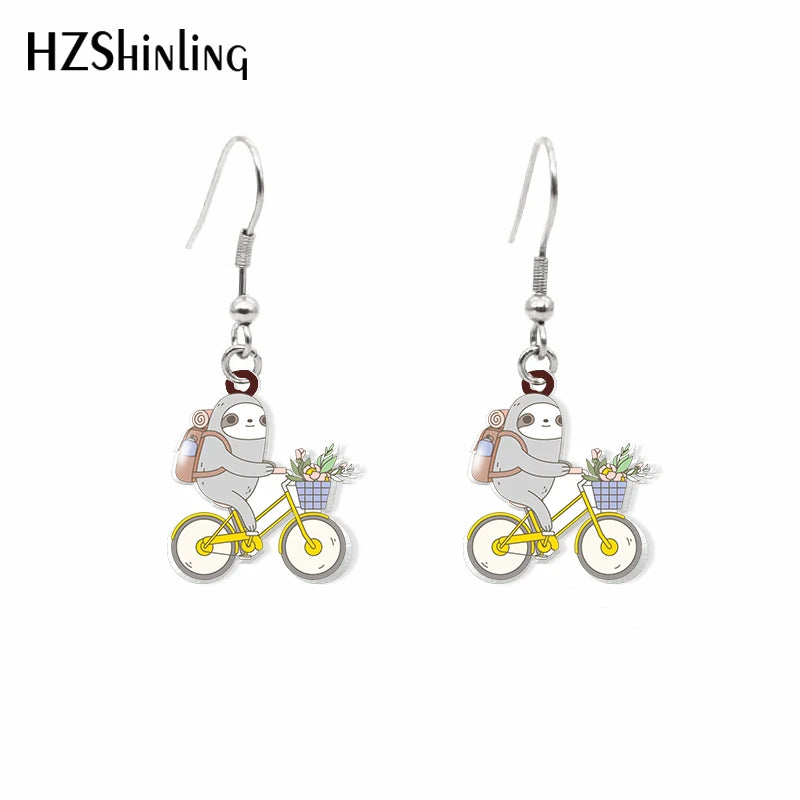 Sloth Acrylic Hook Earrings