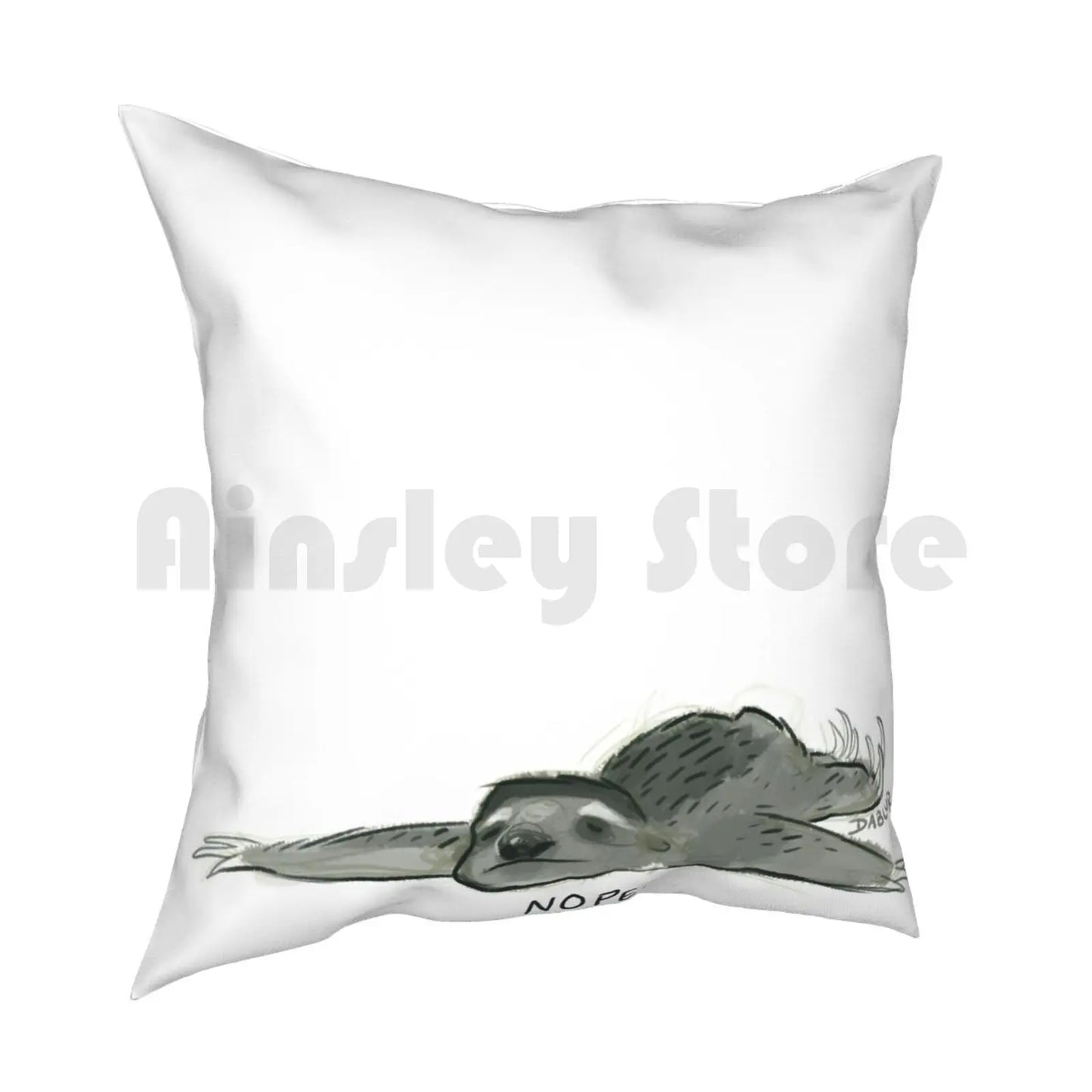 Nope Sloth Cushion Cover
