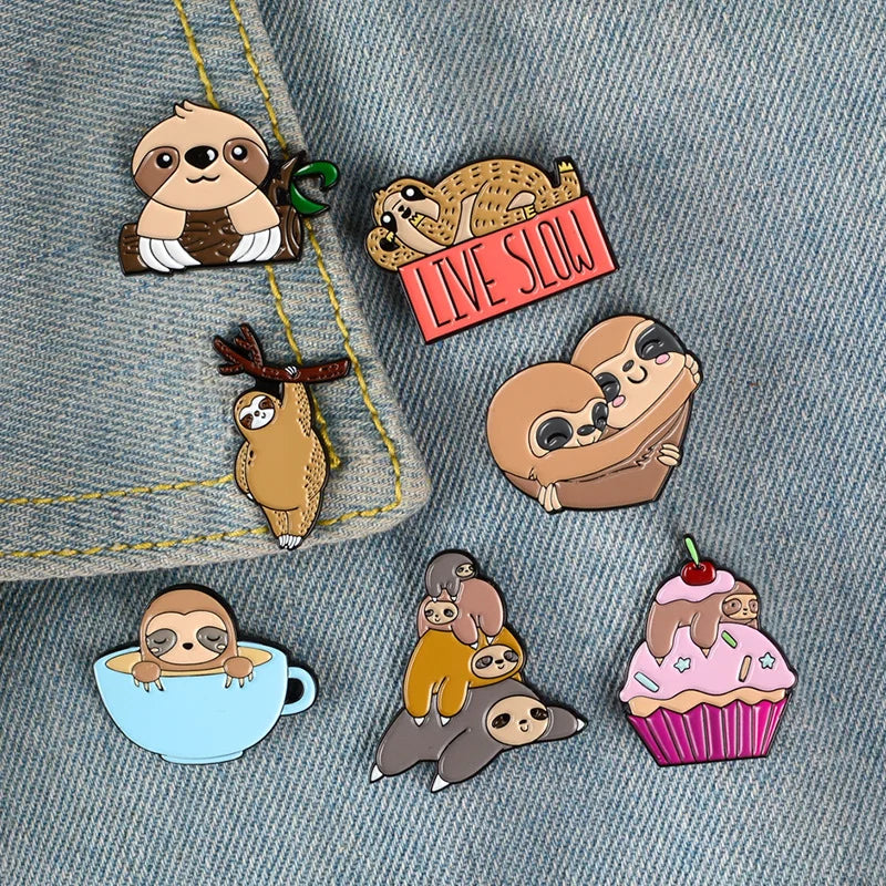 Sloth Pin Badge