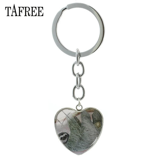 Heart Shape Hanging Sloth Keyring