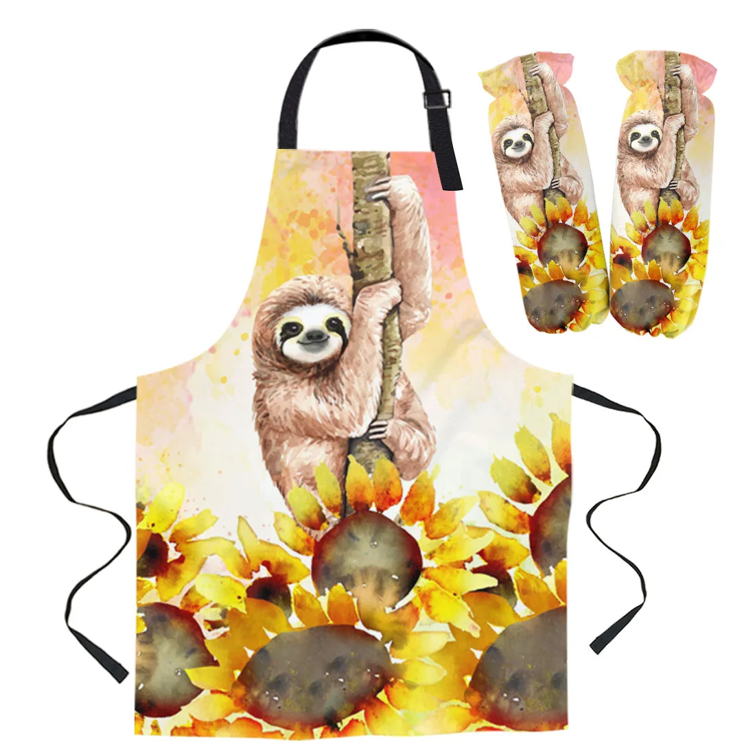 Various Sloth Aprons and Oven Gloves