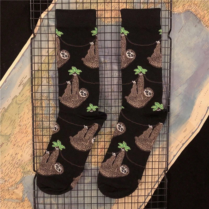 Mid Calf Sloth Socks