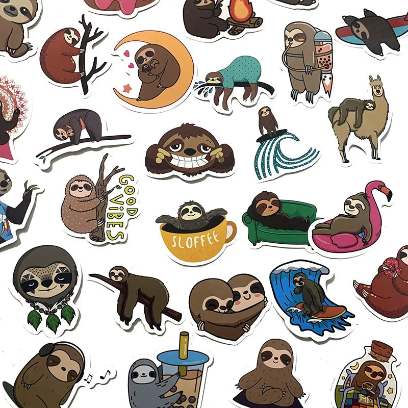 Cute Animal Sloth Stickers