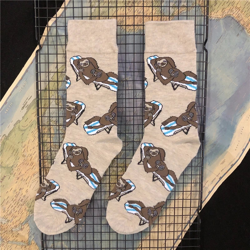 Mid Calf Sloth Socks