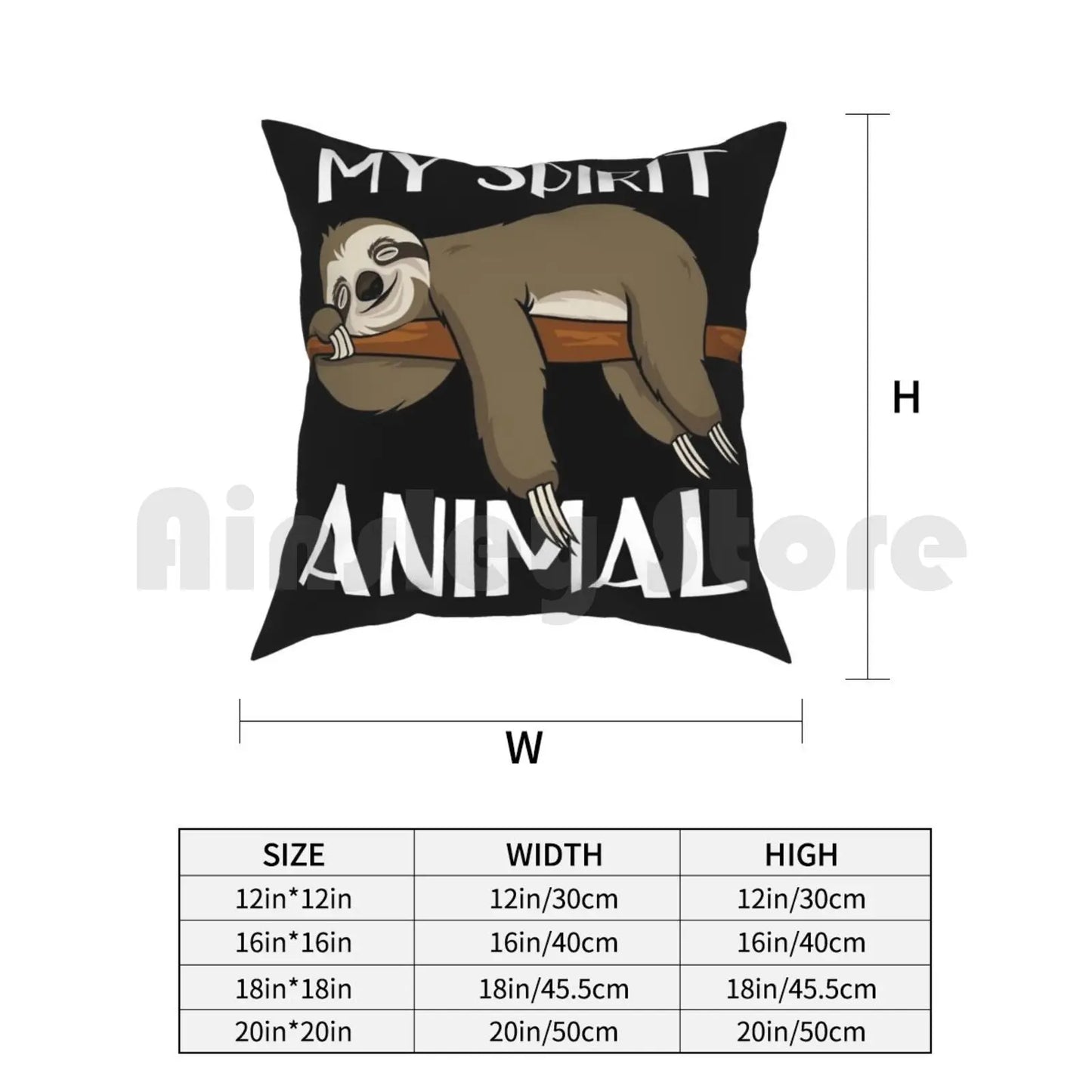 My Spirit Animal Is A Sloth Cushion Cover