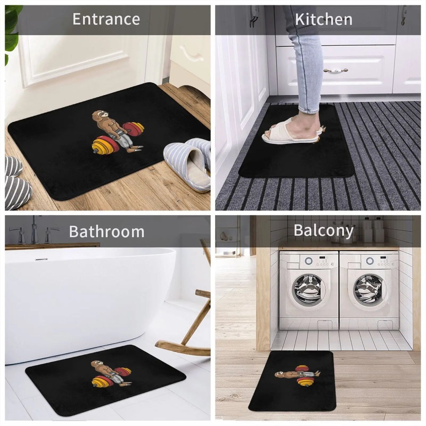 Sloth Fitness Bodybuilding Rug