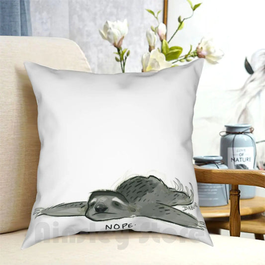 Nope Sloth Cushion Cover