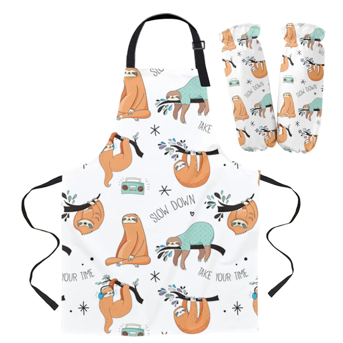 Various Sloth Aprons and Oven Gloves