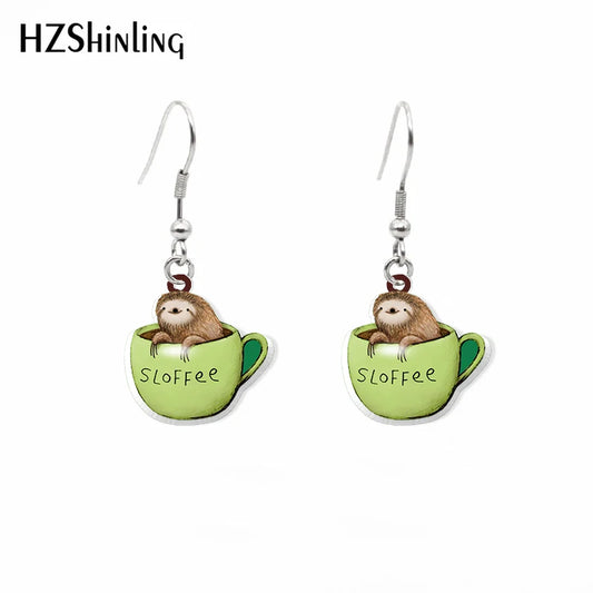 Sloth Acrylic Hook Earrings