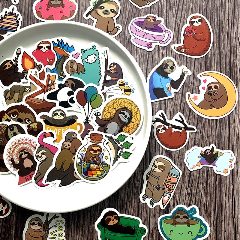 Cute Animal Sloth Stickers