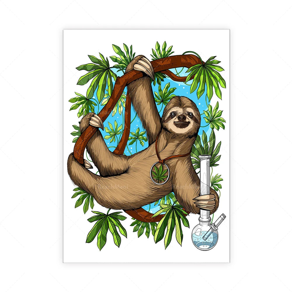 Sloth Weed Wall Art