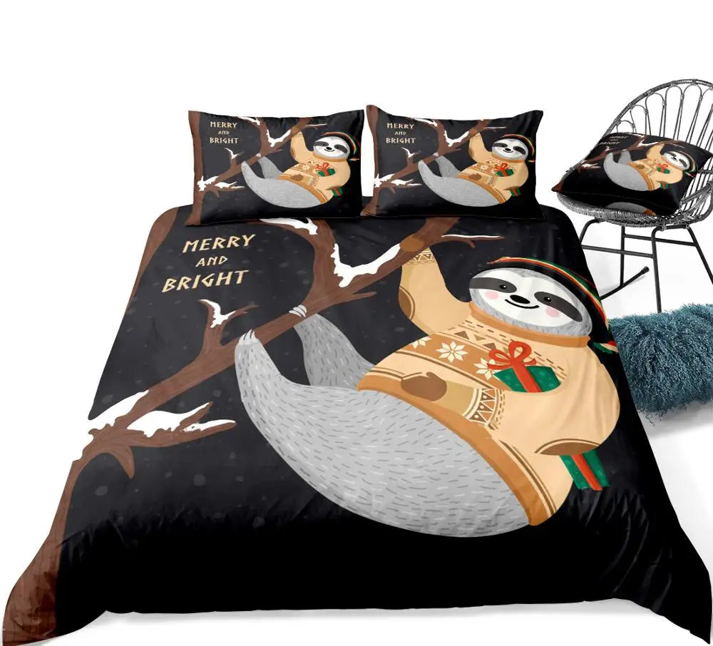 Merry & Bright Sloth Duvet Covet Set