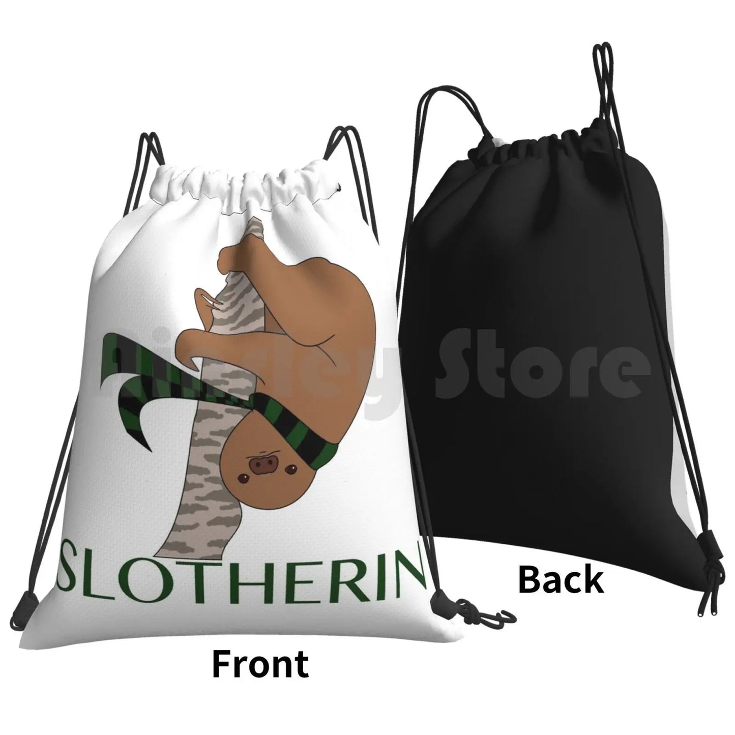 Slotherin Backpack Drawstring Sloth Bag