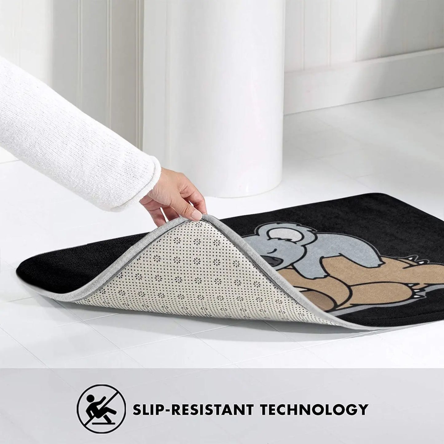 Cute Funny Lazy Sloth With Lazy Koala Bear Mat