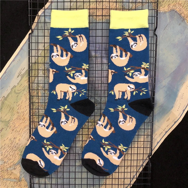 Mid Calf Various Sloth Socks