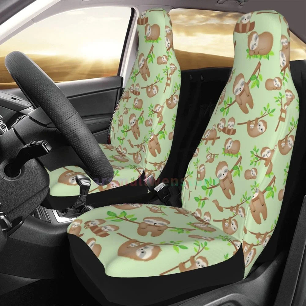 Sloth 2 Piece Car Seat Cover Set