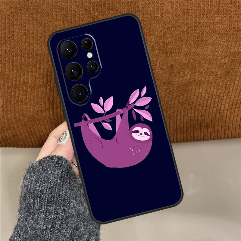 Purple Sloth Samsung Phone Case