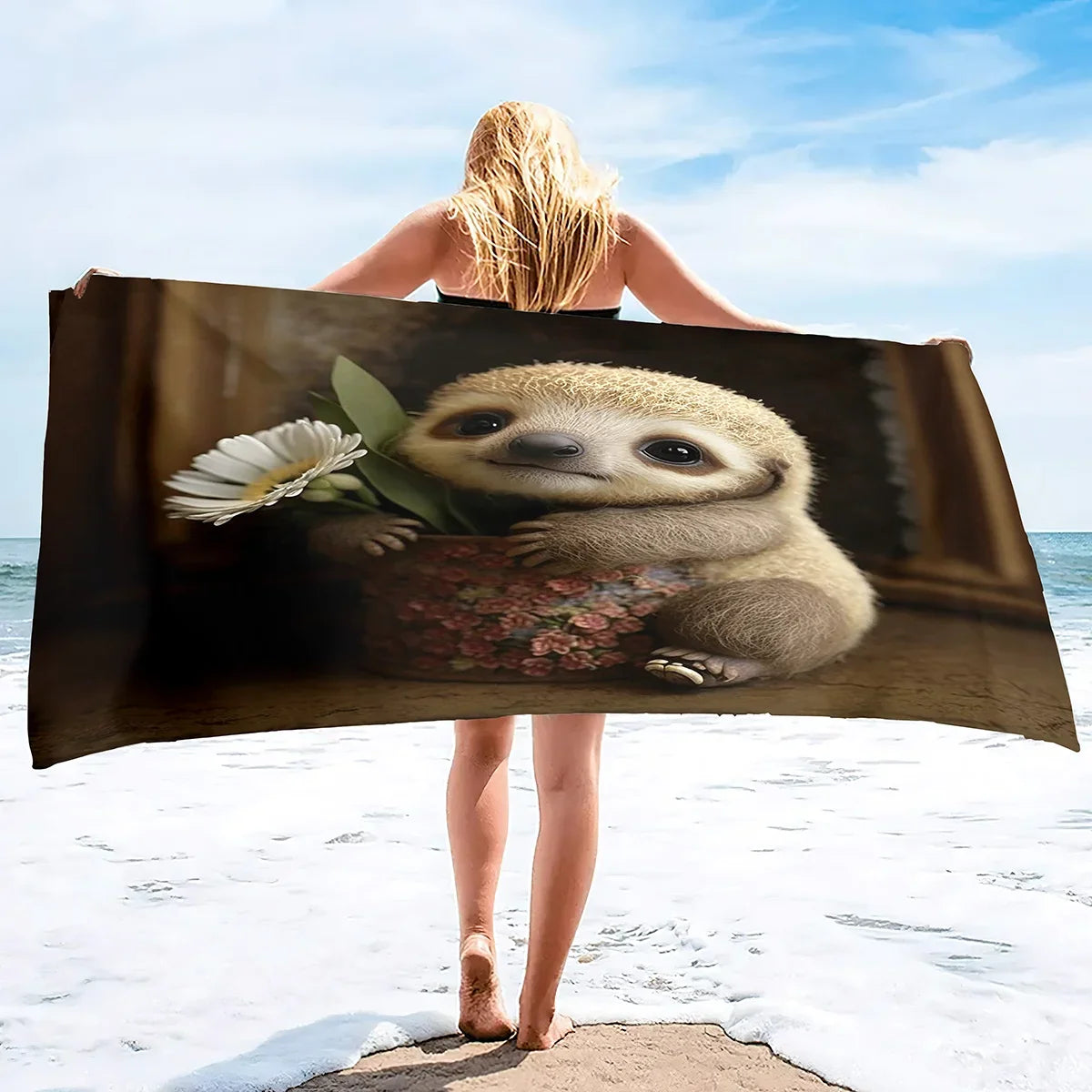 Assorted Cute Sloth Towels