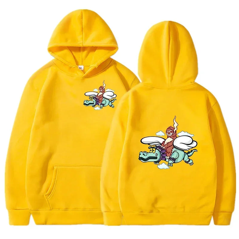 Cute Sloth riding a pterodactyl