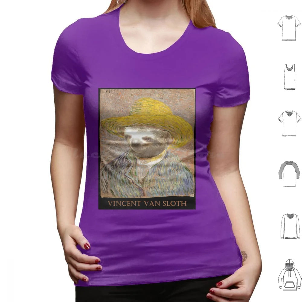 Vincent Van Sloth Art T-Shirt