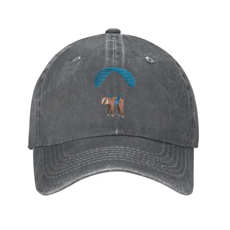 Paragliding Sloth Baseball Cap