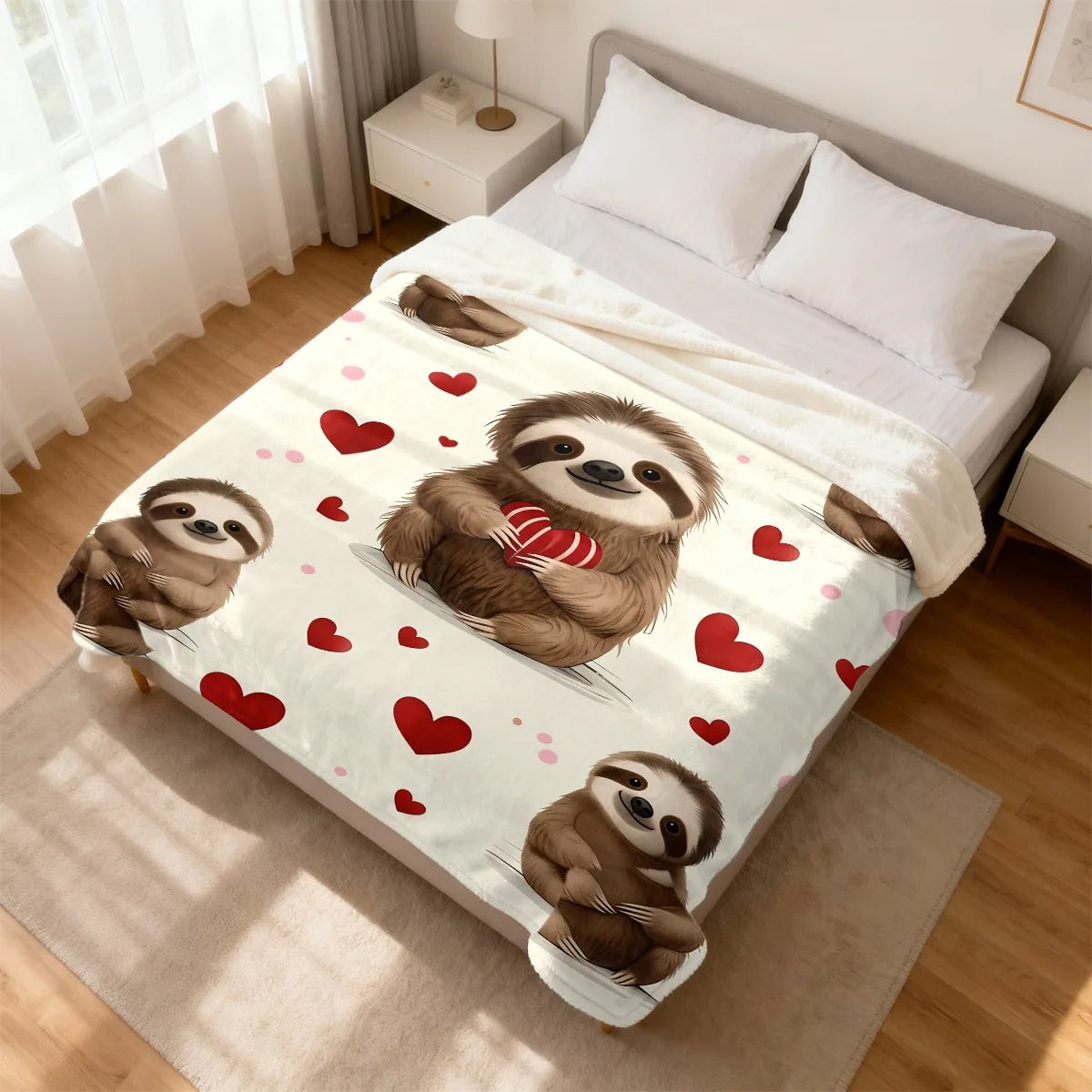 Sloth & Heart Blanket