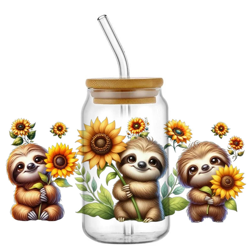 Sloth Decal Easy Peel Rub-On Transfer Sticker
