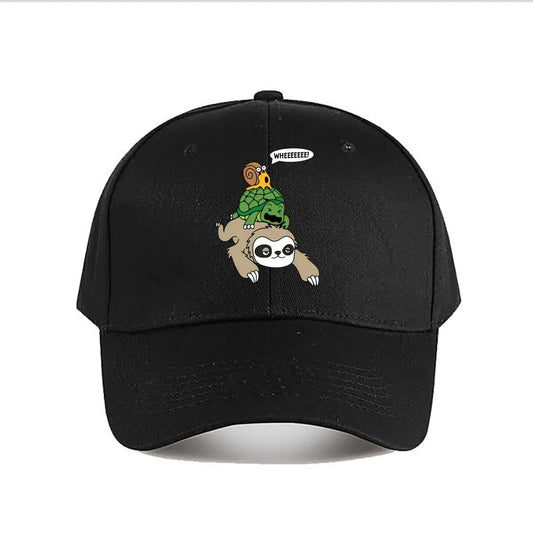 WHEEEEEE Sloth, Turtle & Snail Baseball Cap