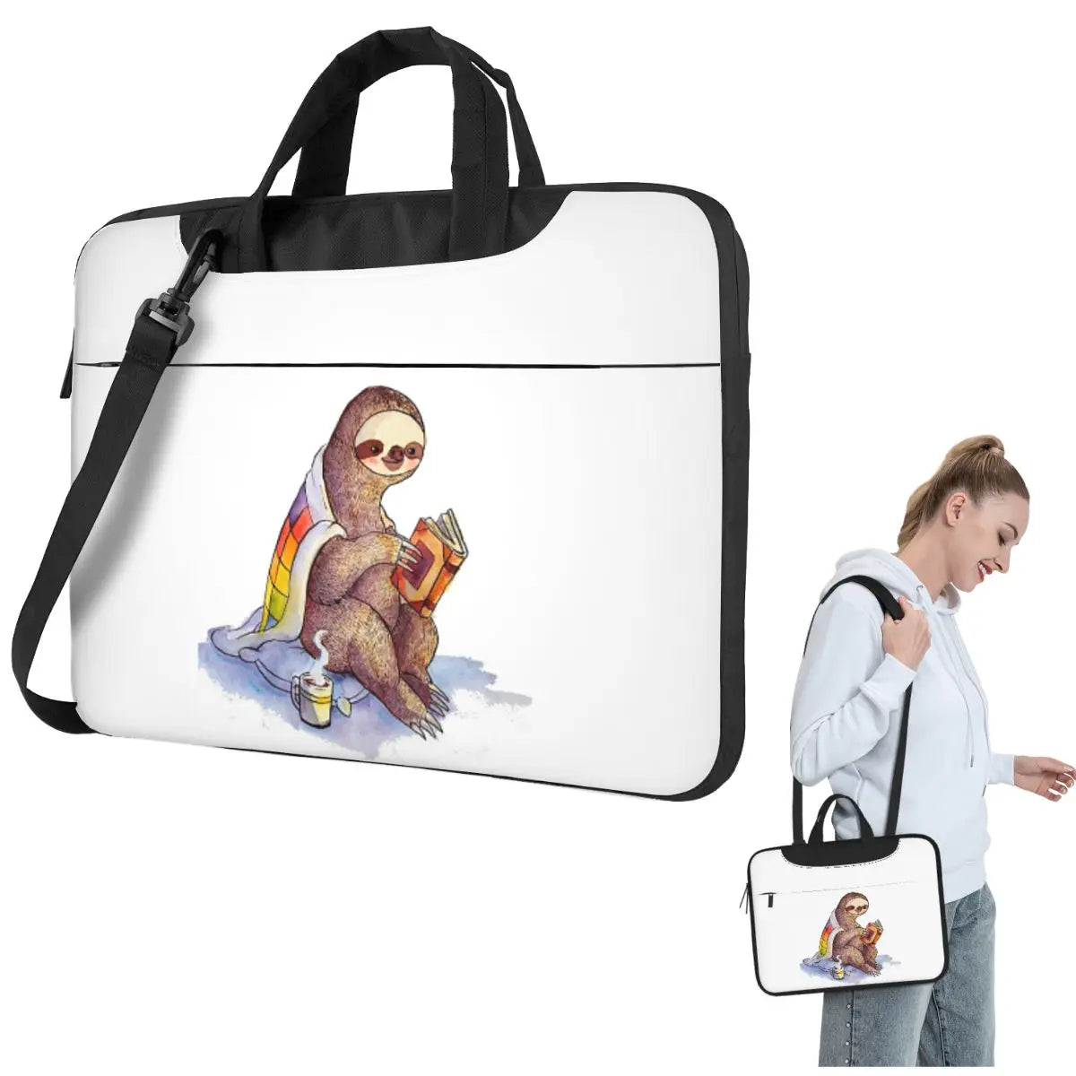 Sloth Crossbody Laptop Bag