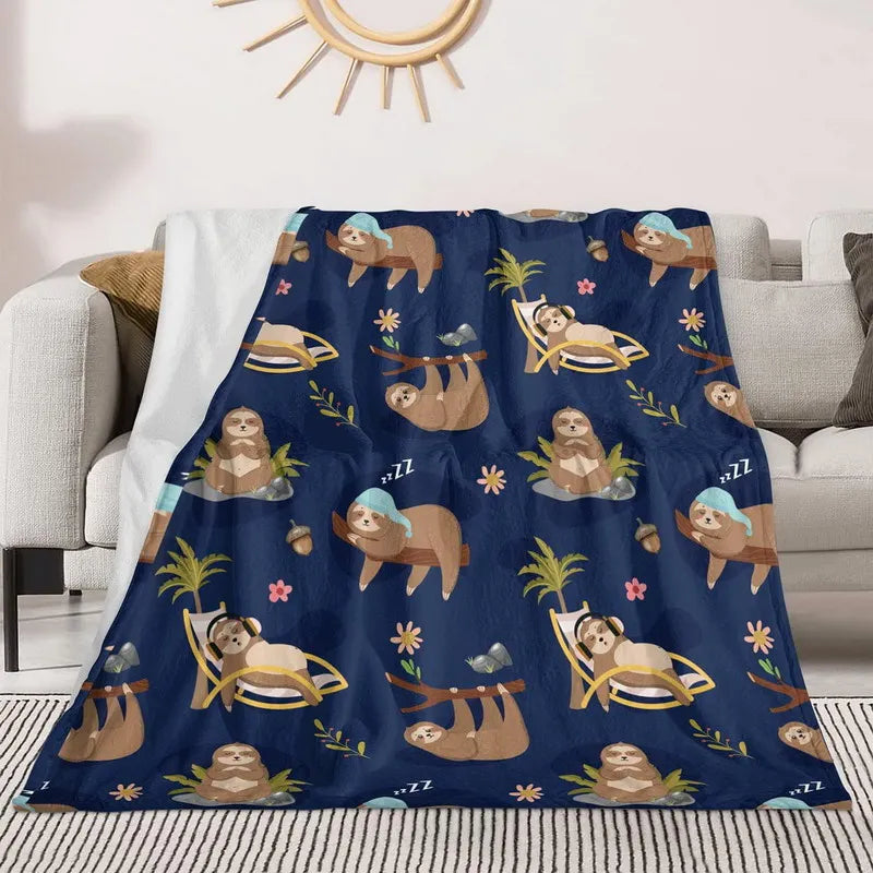 Sloths Being Lazy Blanket