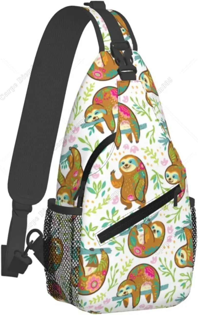 Cute Sloth Sling Backpack