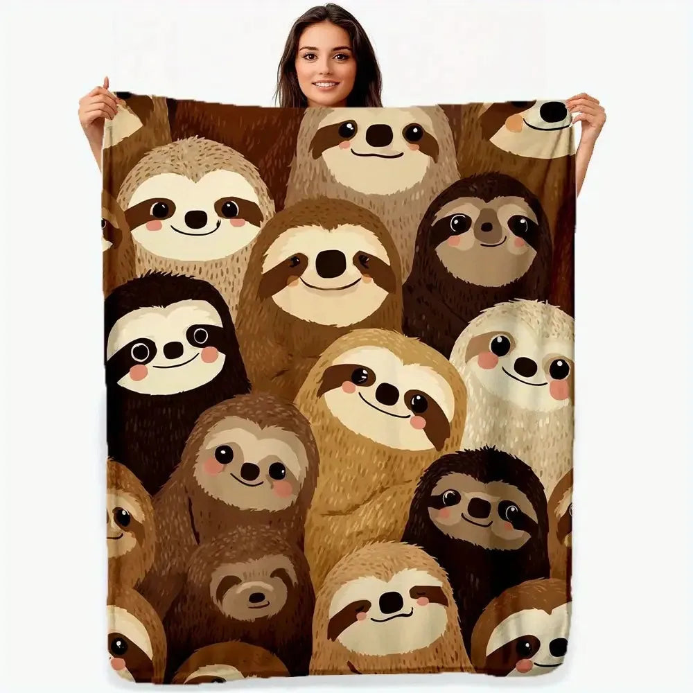 Sloth Faces Blanket