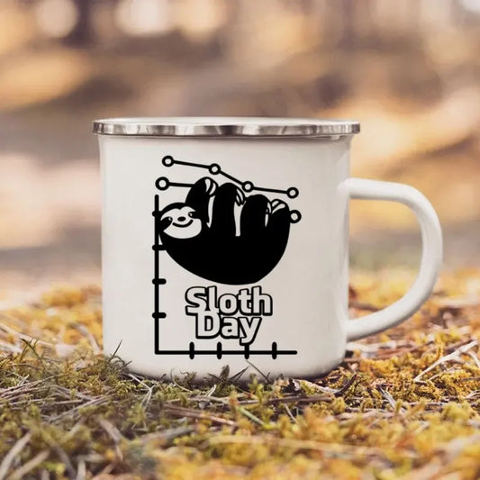 Sloth Day Enamel Mug