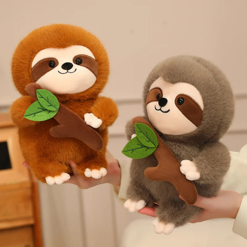 Kawaii Sloth Holding A Leaf Plush Toy product photo 2