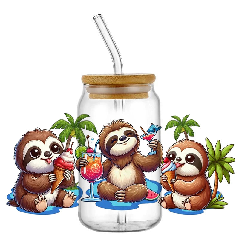Sloth Decal Easy Peel Rub-On Transfer Sticker