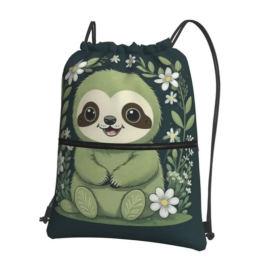 Sloth With Foliage Border Backpack