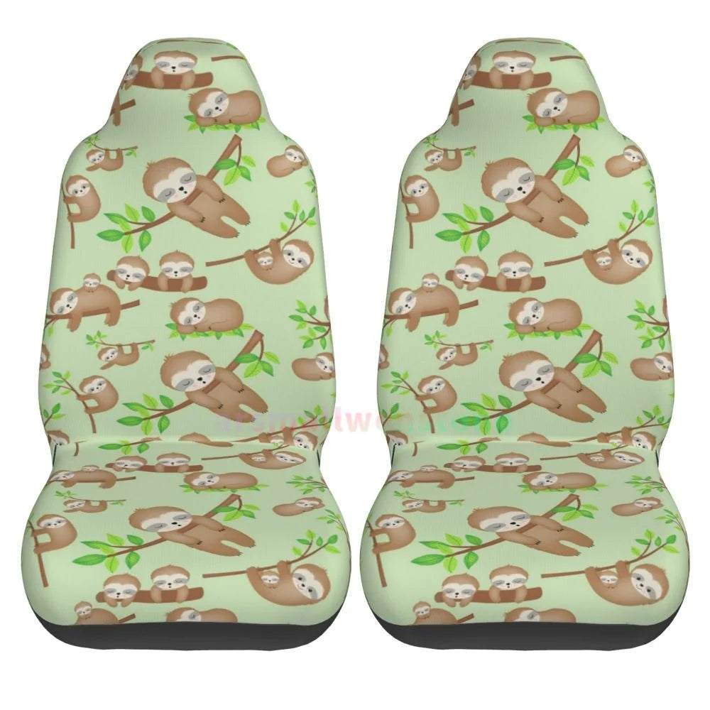 Sloth 2 Piece Car Seat Cover Set