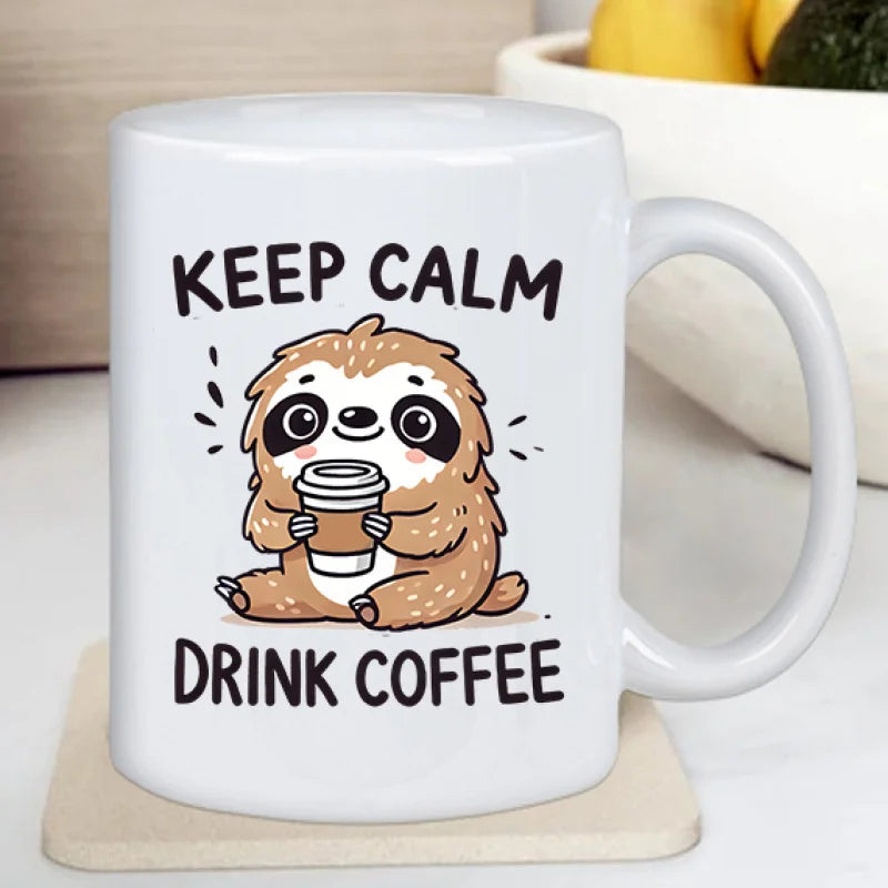 Keep Calm Drink Coffee Sloth Mug