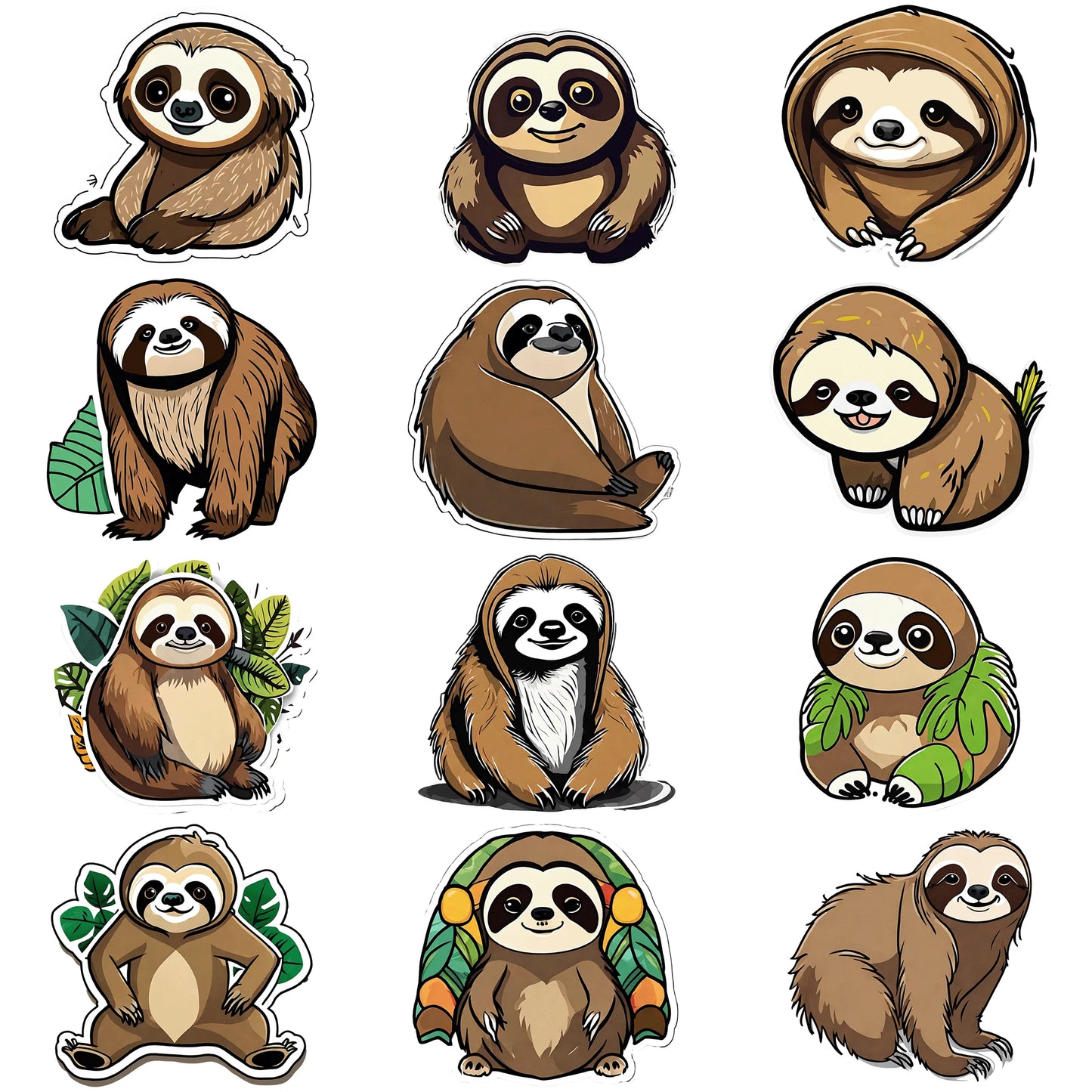 Sloth graffiti stickers