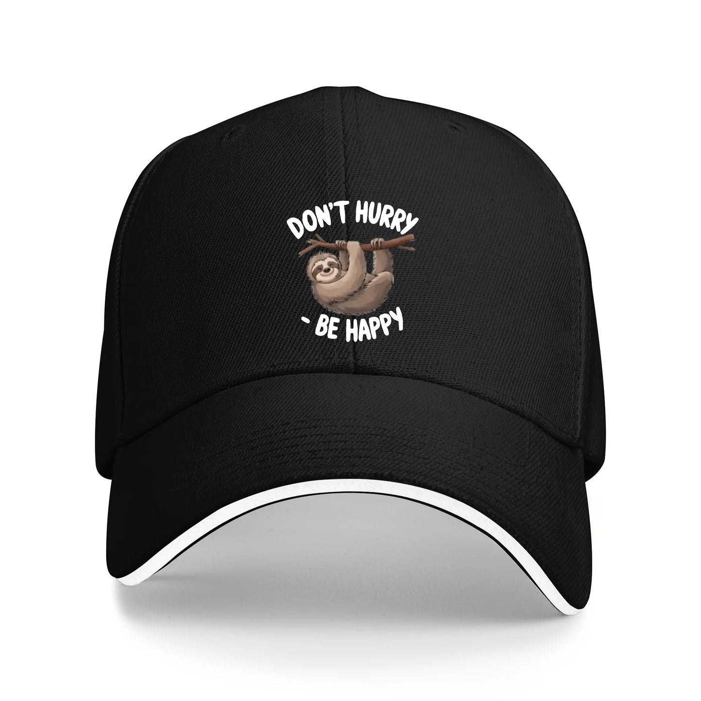 Don't Hurry Be Happy Sloth Baseball Cap