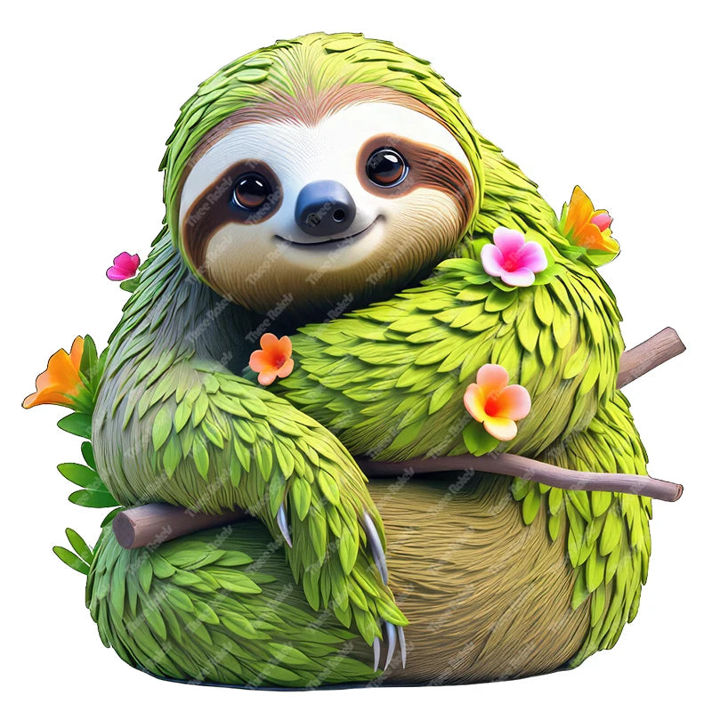 Forest Sloth Wall Stickers