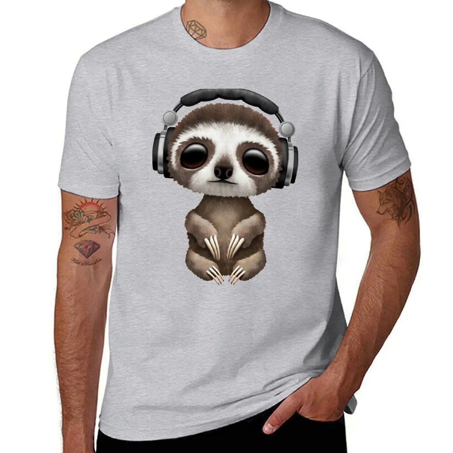 Cute Baby Sloth Deejay T-Shirt