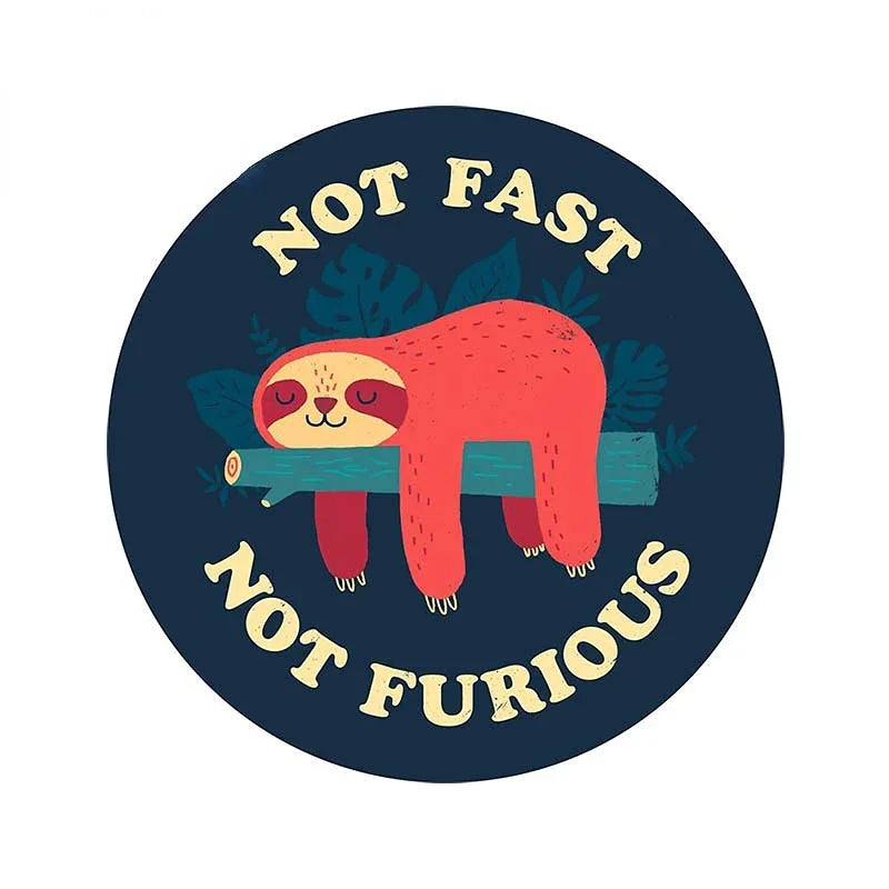 Not Fast Not Furious Sloth Car Sticker