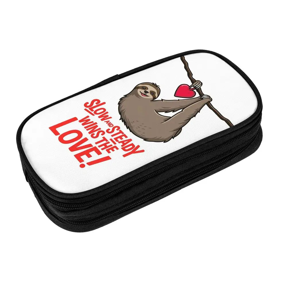 Slow Steady Wins The Love Sloth Pencil Case