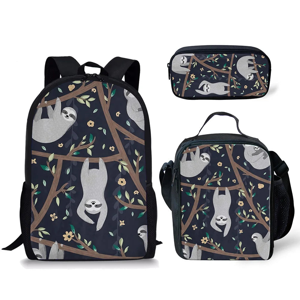 Sloth Backpack, Lunch Bag & Pencil Case Set