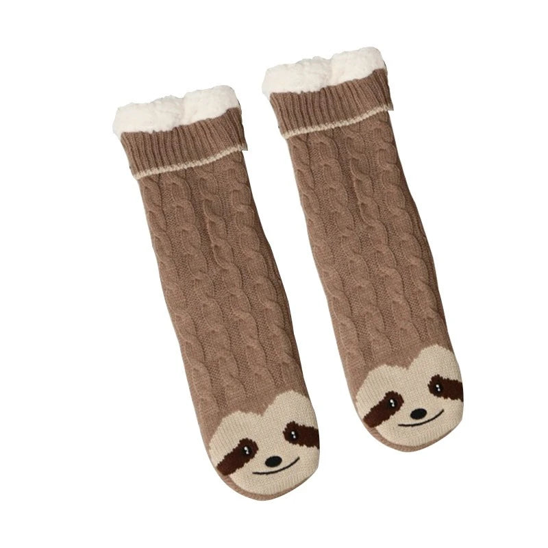 Fleece-Lined Sloth Socks