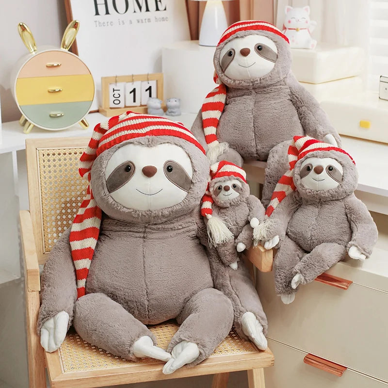 Cuddly Stuffed Christmas Sloth Plush Toy