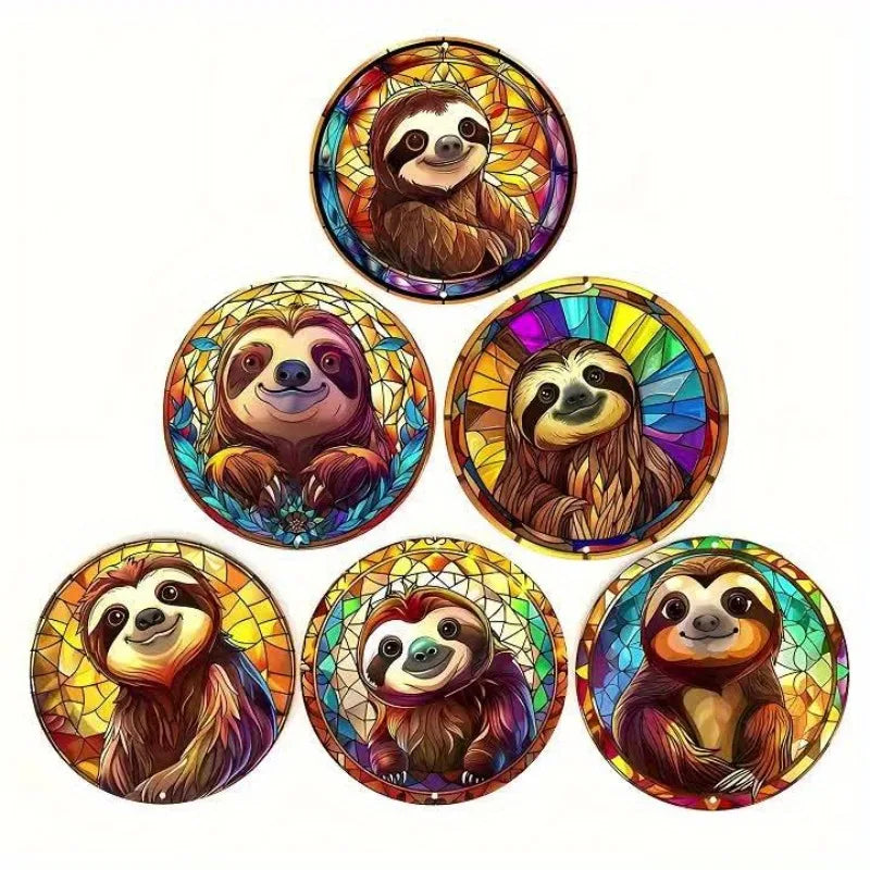 Sloth Wooden Heat-Resistant Coasters